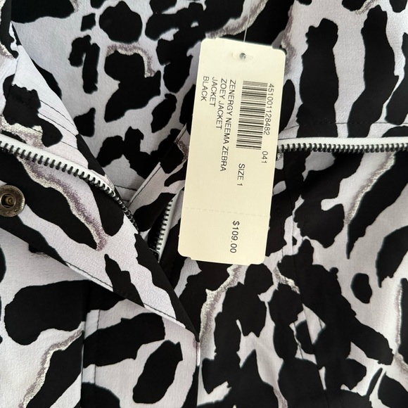 NEW! Chico’s Zynergy Neema Zebra Zoey Jacket NWT - Picture 6 of 7